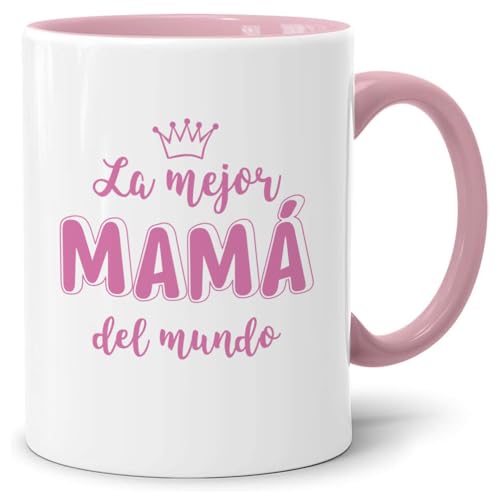 LOZACHE Taza Mamá, La Mejor Mamá del Mundo Taza de Café Cerámica, Ideas de Regalo para Madre Mamá Cumpleaños, Navidad, Día de La Madre