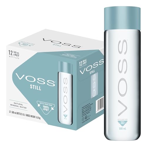 VOSS Still Water, Pack of 12 x 500ml PET Bottles, Natural Mineral Water