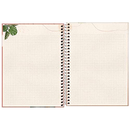 Planner Espiral 17,7 x 24 cm Naturalis 2022 - Estampa Let life grow fundo verde - Tilibra