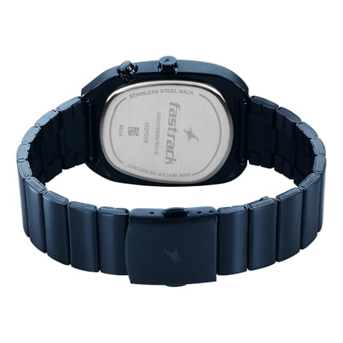Image of Fastrack Cosmic Tribe Quartz Black Shaped Dial Men's Watch | Stainless Steel Strap Material | Watches for Men Analog - 3327QM01