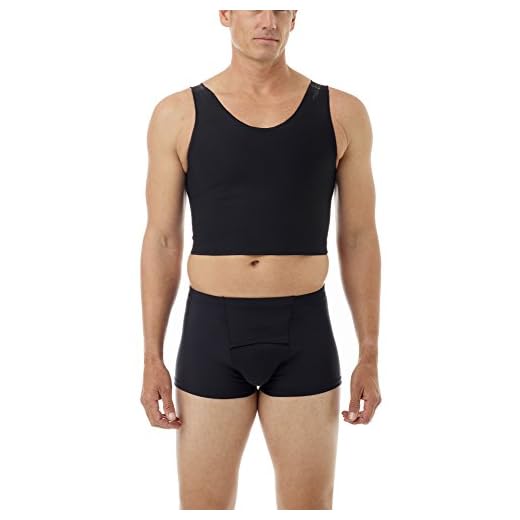 Cotton Lined Power Chest Binder Top Black Medium