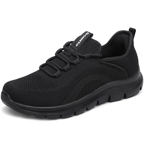 Image of Dannto Women's Running Shoes Hands-Free Slip On Breathable Knit Walking Sneakers Non-Slip for Work Gym & Casual