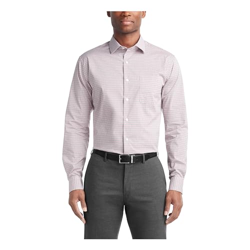 Van Heusen Men's Dress Shirt Slim Fit Ultra Wrinkle Free Flex Collar Stretch, Grenadine, 17"-17.5" Neck 32"-33" Sleeve