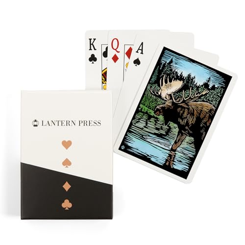 Baraja de Naipes Lantern Press Moose Poker 52 Cartas