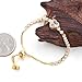 Mayfaith Fresh and Simple Sliding Adjustable Gold Tennis Zircon Bracelet, Versatile and Fashionable Women's Love Zircon Bracelet, The Best Gift for Birthdays and Parties（Gold）