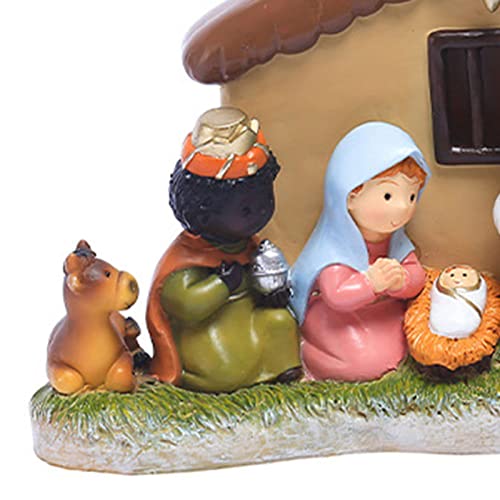 Maisons lumineuses de Noël en résine solide pour éviter la casse