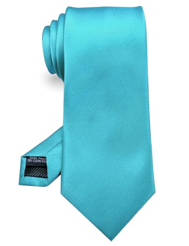 RBOCOTT Turquoise Tie Formal Silk Necktie for Men (Turquoise)