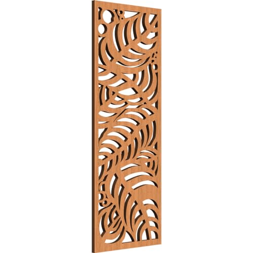 Image of 11 3 /8 inchW x 29 3 /8 inchH x 3 /8 inchT Mills Decorative Fretwork Wood Wall Panels, Cherry