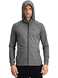 Three Sixty Six Men’s Golf Hoodie Full Zip Jacket - Dry Fit Moisture-Wicking Fabric, Side Pocket Zippers & Adjustable Hoodie