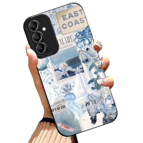 Yomjew ���I �� �C�� �R���[�W�� �C �X�}�z�P�[�X Samsung Galaxy A14 5G 6.6�C���`�p�A���킢���r�[�`�V�F�� �T�[�t�B�� �^�[�g���� �J�o�[ �ϏՌ� �����ی� ���h�~ �P�[�X ���̎q �j�̎q ����