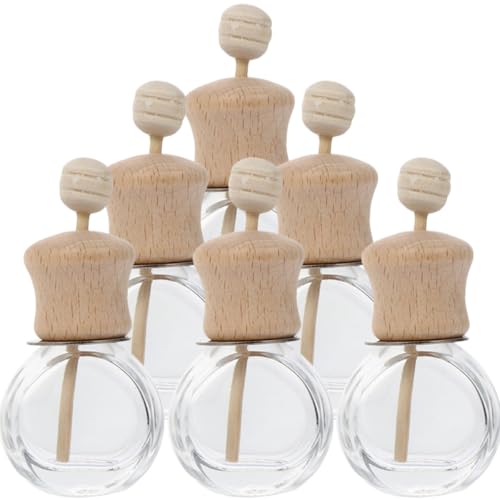 ABOOFAN Difusor de Aroma para Coche Clip 6 Unidades Botella Alta y Ovalada de 10 Ml Difusor de Perfume Compacto y Reutilizable para Aire Fresco en Automóvil