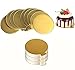 Ziranee Mini Vassoio per Torte,100 PCS Vassoio Carta USA e Getta Cup Cake Dessert Display Vassoio Torta Rotondi in Cartone Basi Di Cartone Per Torta d'oro Carta Cupcake per Mousse Cupcake Dessert