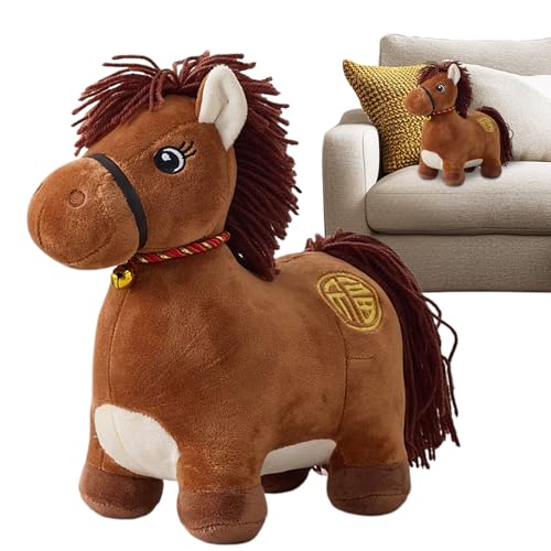 Peluche Cheval Décoration Printemps Festif Nouvel An Chinois 2026 Animaux en Peluche
