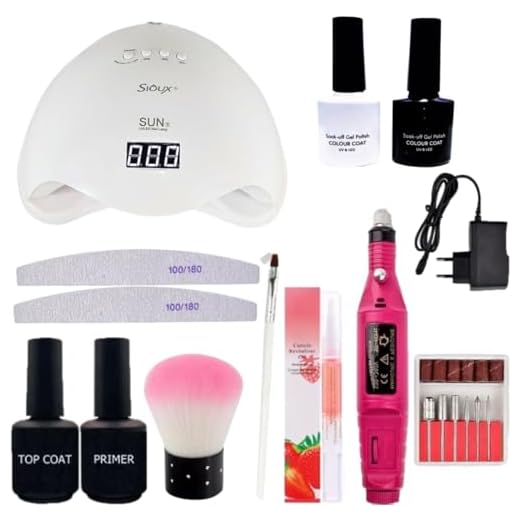 Kit de Unhas Manicure Esmalte Em Gel Lixadeira Eletrica Cabine Sun 5 Caneta Hidratante Espanador