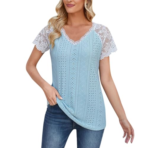 JYJXFD Camiseta Roja Mujer Blusas Mujer Top Mujer Elegante Camisas Mujer Elegantes De Fiesta Camisas para Mujer En Color Verde Azulado Camisa Roja Mujer Sexy Ropa De Mujer Talla Azul M