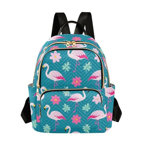 Mochila para computadora de 12.5 pulgadas con compartimentos organizadores y estampado elegante