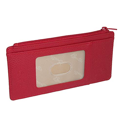 Buxton Thin Holder Card Case en cuir véritable aux finitions artisanales soignées