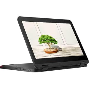 Lenovo 2024 Convertible 2-in-1 Lightweight Chromebook, 11” HD IPS Touchscreen, Intel Processor Up to 2.60GHz, 4GB Ram, 32GB SSD, Super-Fast WiFi, Chrome OS, Dale Black (Renewed)