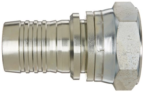 Image of Aeroquip 1S24BF24 Carbon Steel Global Crimp Hose Fitting JIS Female Swivel Fitting , Straight, 1-1 /2 inch Hose ID, 1-1 /2 inch Pipe Size