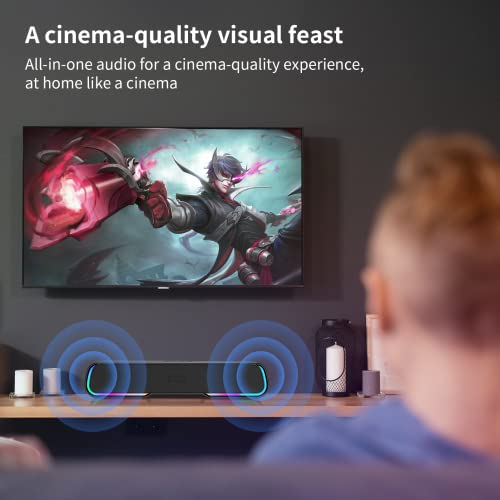 Cerbiut Computer Speaker Sound Bar - Wired & Wireless Bluetooth 5.0 Surround Bass Audio, Black Smart Home Speakers With Aux Tfcard Connection - Best Theater Loud Speaker For Pc Tv Desktop ＆ Room #TOP7