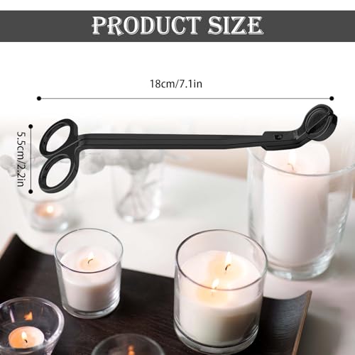 Miniatura 2 de Cortador De Mecha De Vela Tijeras Cortabrocas Tijeras Acero Inoxidable Para Los Amantes De Las Velas Perfumadas Negro 1
