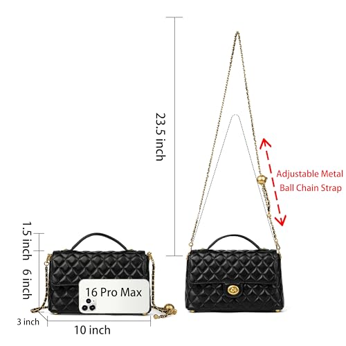 Bolso tote acolchado de cuero para mujer miniatura 4