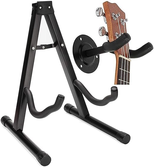 SPEHUB Guitar A-Frame Stand with Hanger, Soft Arms & Strong Body Portable Universal Tripod Guitar Floor Stand & Display Bracket Hanger for Acoustic Classic Electric Travel Guitar Floor Stand