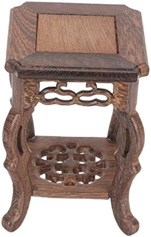 Zerodeko Oriental Antique Pot Indoor Balcony Wood Plant Planter Outdoor Modern Plants Stool Succulent Flowerpot Base Holder Wooden Rack Display
