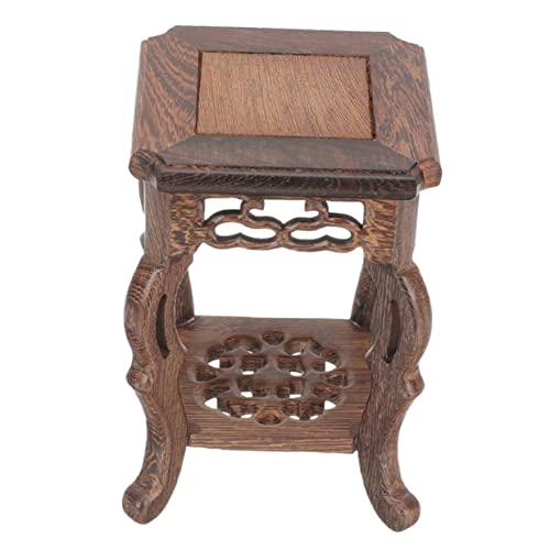 Zerodeko Oriental Antique Pot Indoor Balcony Wood Plant Planter Outdoor Modern Plants Stool Succulent Flowerpot Base Holder Wooden Rack Display #TOP22