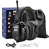 PROHEAR 033 AM FM Bluetooth 5.4 Radio Headphones - USB C Rechargeable 2000mAh Battery - Radio Headset Hearing Protection 31dB SNR - 48Hrs Playtime - Ear Protector for Mowing Lawn, Gifts for Father
