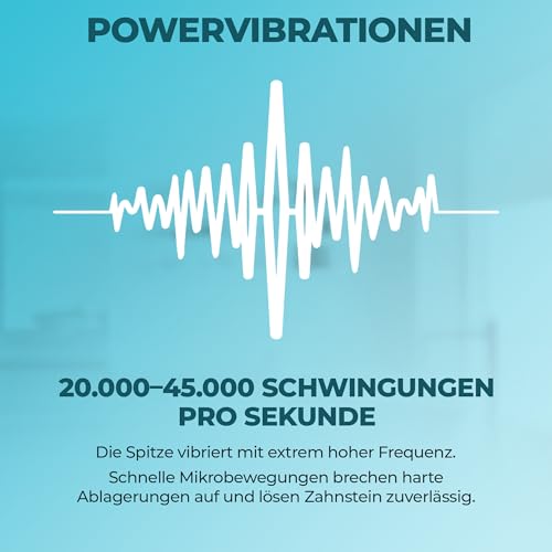 Zahnsteinentferner | Ultraschall Zahnreinigung für Zuhause | Individuelle Pflege danke 5 Modi |Leistungsstarke & wiederaufladbare Batterie | Einfache Anwendung durch LED-Licht