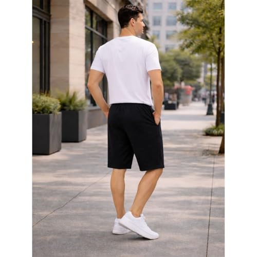 Image of KART BLACK Plus Sizes Men's Cotton Knee Length Shorts(XXL,3XL,4XL,5XL,6XL,7XL,8XL Shorts) | Stripe Printed Shorts | Casual and Night Wear Mens Shorts