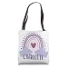 Charlotte Personalized Custom Name Rainbow Cute Colorful Tote Bag