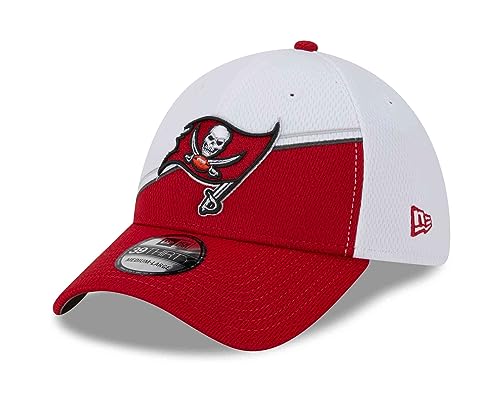 New Era NFL Tampa Bay Buccaneers Official 2023 Sideline 39THIRTY Stretch Fit Cap, Größe :M/L