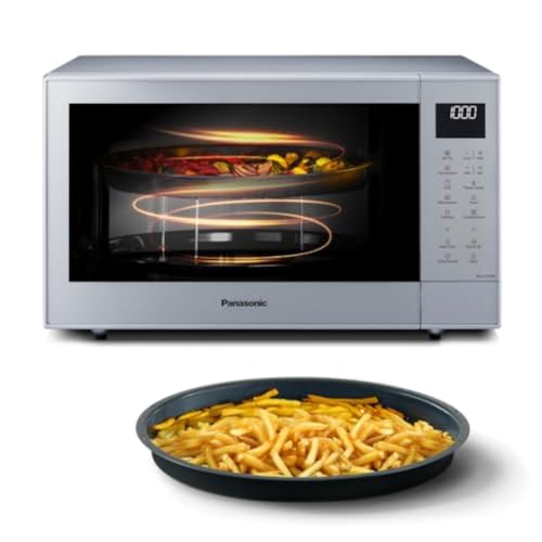 Panasonic NN-CT57RMBPQ 27L Combination Microwave Oven 4-in-1 with Air Fryer 1000W Inverter 1300W Grill Convection 19 Auto Programmes Space-Saving Compact size Slimline Design Silver
