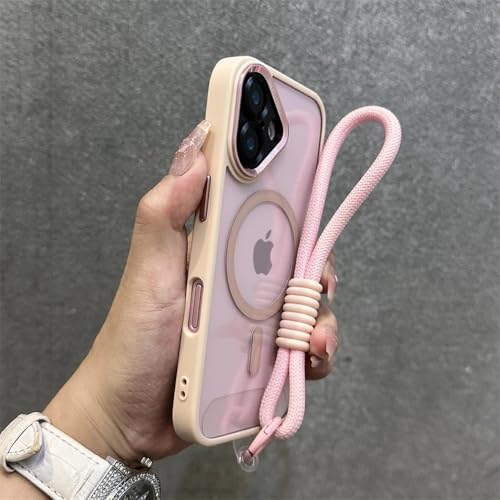 Coque rigide en acrylique rose pour iPhone 14 Plus, étui premium transparent sans fil
