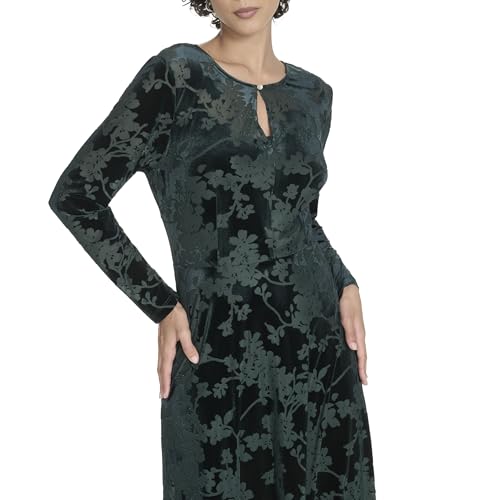 Tommy Hilfiger Women's Long Sleeves Keyhole Neck Midi Dress2