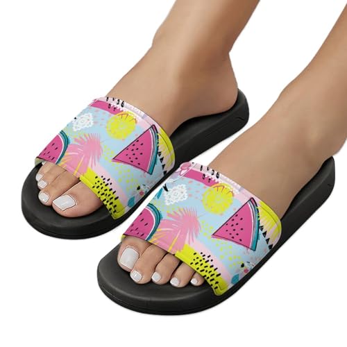 Sandales chaussons de maison et claquettes femme fruits d'été antidérapantes