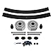 Supreme Suspensions - 2 Inch Front Lift + Rear Add-A-Leaf Pack for 1983-1996 Ford Ranger [2WD] Silver Billet Aluminum Spacers and Carbon Steel Short Leafs [Includes 3/4" Stud Extenders]