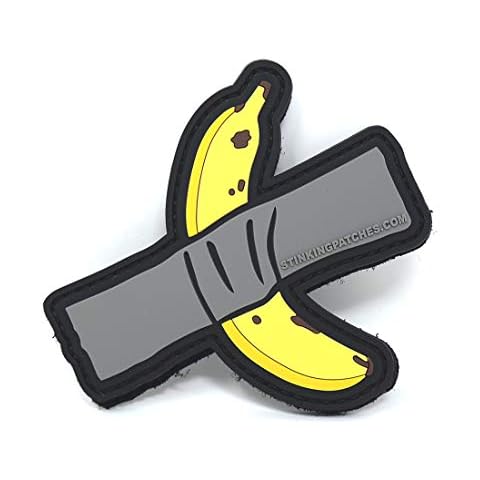 Duct Tape Banana Art PVC Rubber Tactical Patch | Funny Hook and Loop Patch Cover