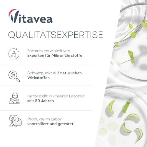 Q10 Kapseln hochdosiert mit 200mg - hochwertiges Coenzym Q10 aus Fermentation - Vegan, Laborgeprüft, ohne unerwünschte Zusätze - 60 Kapseln - Vitavea