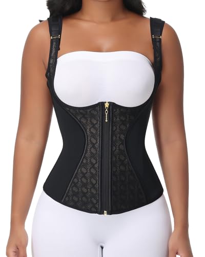 SHAPSHE Waist Trainer Women Hourglass X-Shaped Tummy Control Vest Onyx XL