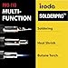 IRODA SolderPro 110 Butane Soldering Iron Kit, 115 MIns Run Time, Rapid Heat Up, Professional Set With Tips & Sturdy Tool Case (No Butane Included)