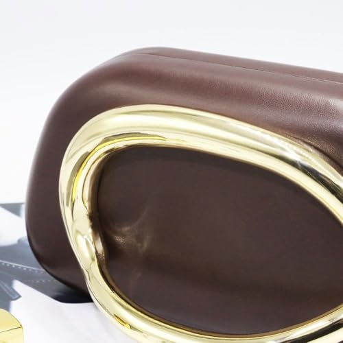 Image of Acrylic Clutch Purse for Women Classic Round Acrylic Evening Handbag Vintage Metal Handlebars Bag for Wedding Party Prom