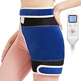 AOBOCO Hip Heating Pad for Hip/Sciatica Pain Relief - Heated Hip Brace Support 86℉-158℉ Adjustable - Thigh/Buttock Electric Heat Pad Fits Both Legs for Men and Women