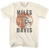 Miles Davis 70s Music Jazz Schaefer Music Festival Adult Short Sleeve T-Shirts Concert Tshirts Cool Graphic Tees Beige