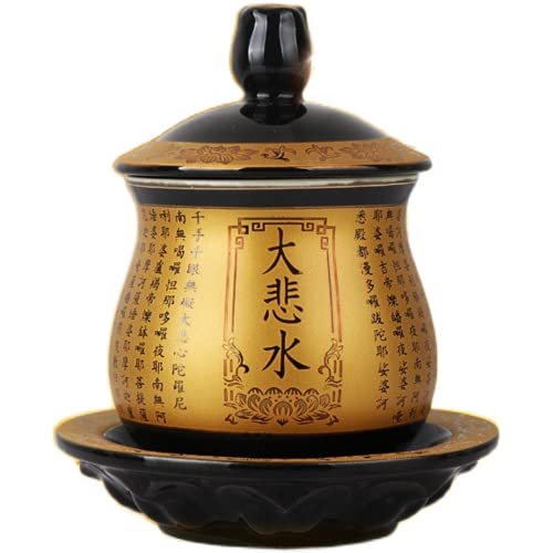 VGGBNG Ceramic Altar Cup, 11.5cm Ceramic Cup Water Purification Buddha Supply Holy