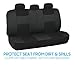 BDK PolyPro Car Seat Covers Full Set in Reverse Charcoal, Front and Rear Split Bench Seat Covers for Cars, Easy to Install Car Seats Cover Set and Accessories for Auto Trucks SUV - Reverse Charcoal
