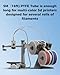 Sovol PTFE Tube 2.5mm ID 4mm OD, Length 5M/16.4ft, with 2 Couplers & Tubing Cutter for Bambu lab X1/ X1C/ P1P/ P1S/ A1/ A1 Mini, Prusa MMU3, Creality K1 Max/Ender 3 V3 & Direct Drive 3D Printer, White
