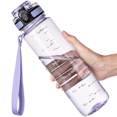 , Motivational Water Bottle With Time Marker, Sports Water B